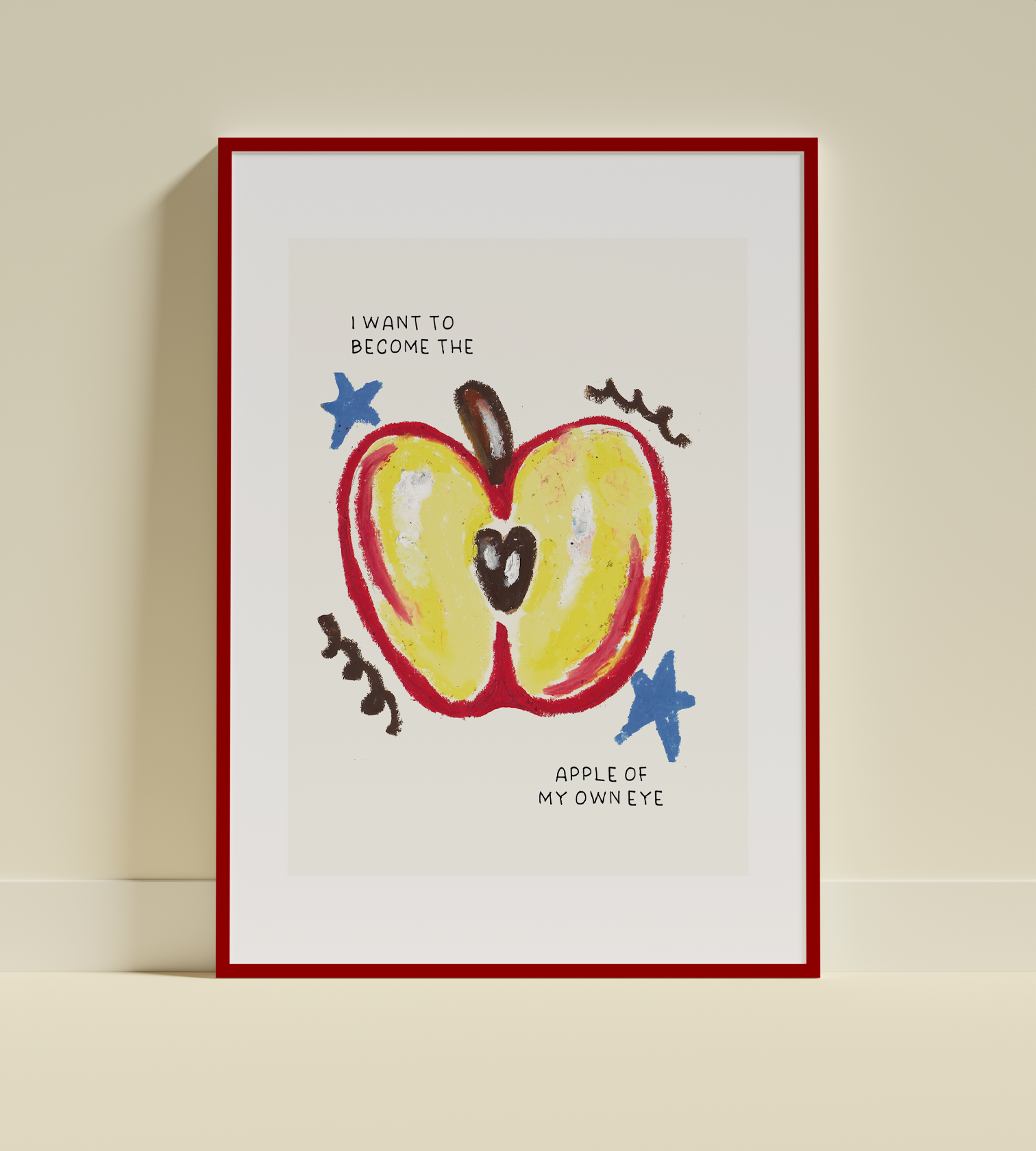 Want to be the apple of my own eye – Art Print