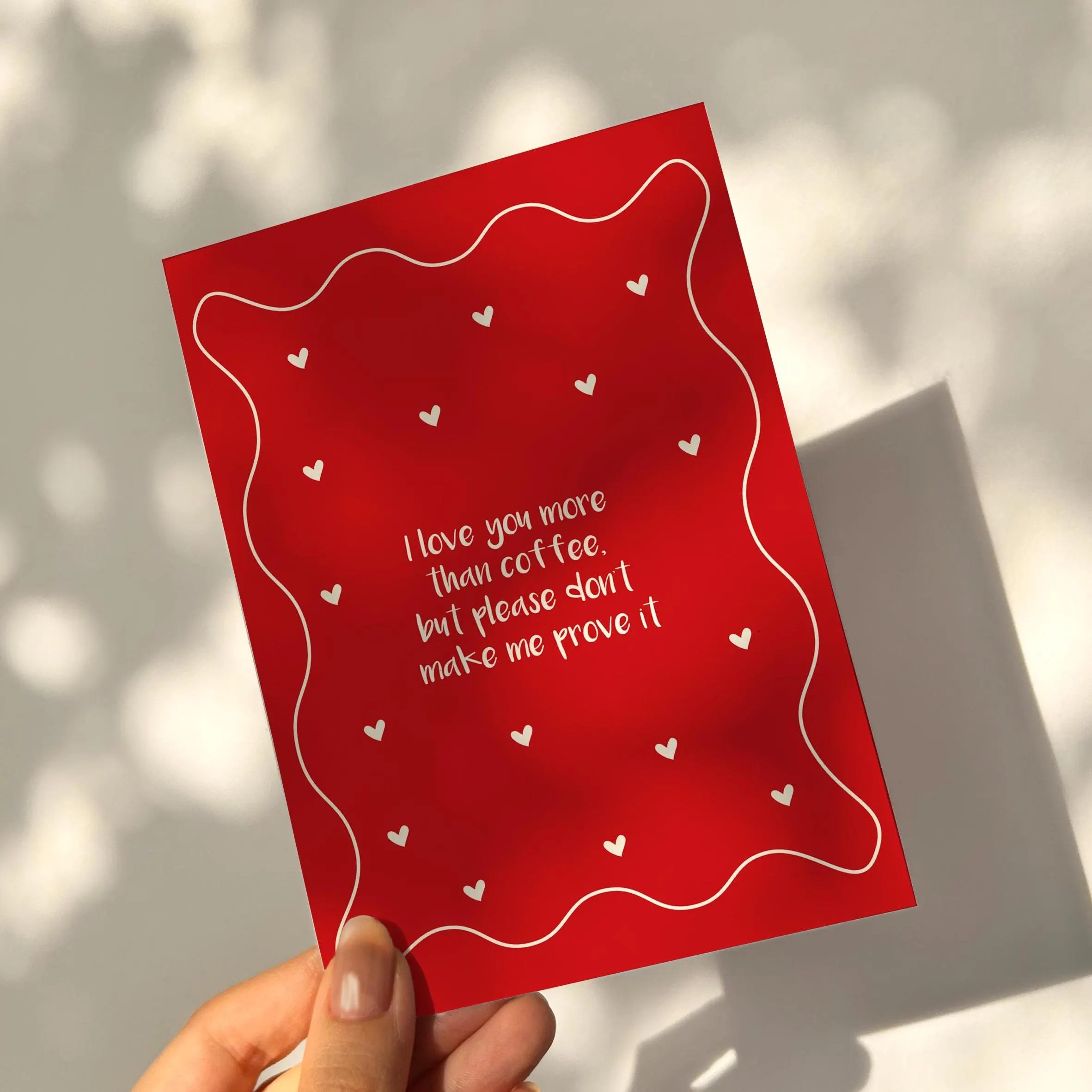 I Love You More Than Coffee Valentine's Day Card - Anniversary Card