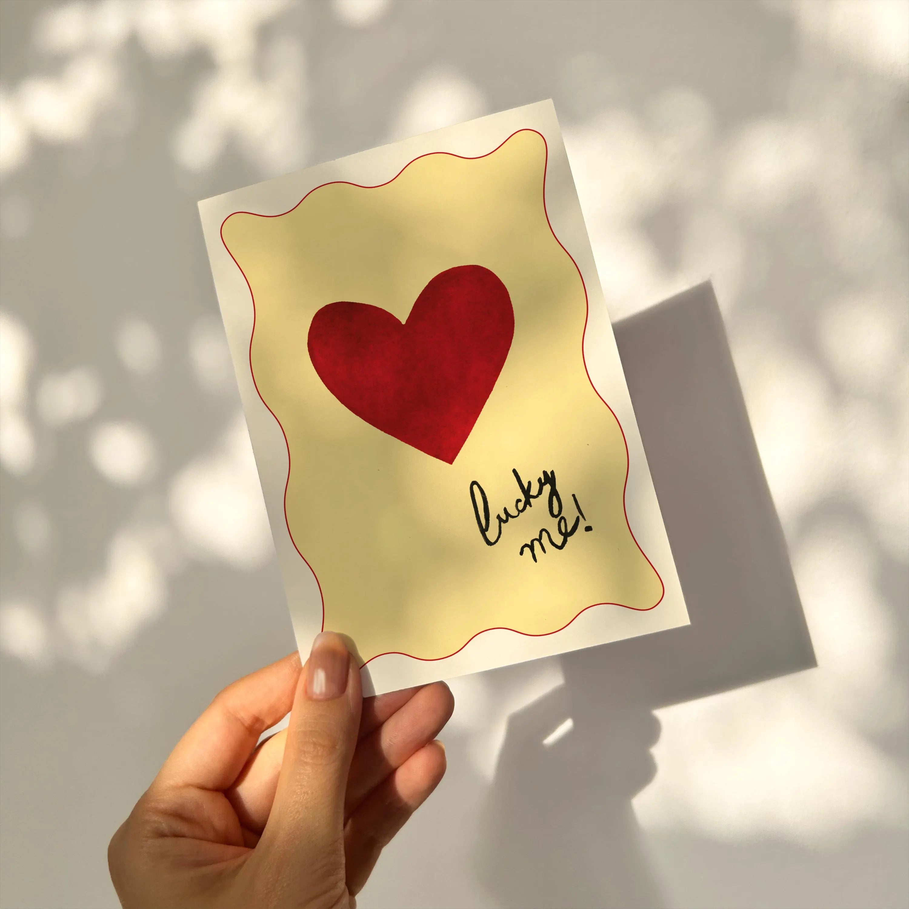 Hand Drawn Valentine's Day Card - Lucky Me
