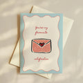 Hand Drawn Valentine's Day Card - You are my favourite notification , A6