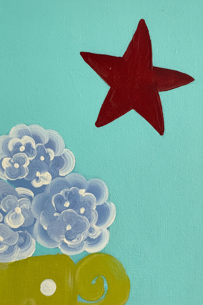 A Sweet Simple Life – painting on canvas leaning against wall